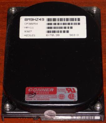 Conner CP30254 IDE 252 MB HDD 1993